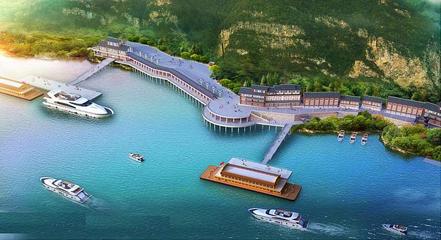 清江画廊旅游码头已完成90%工程量